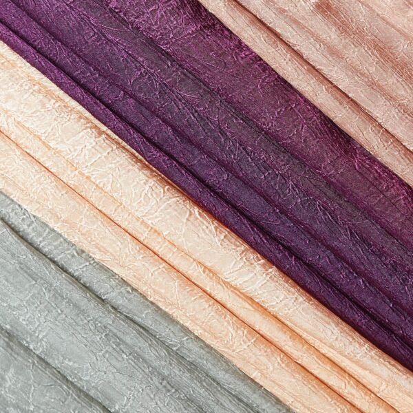 Shiny Shimmer Crinkle Satin Fabric